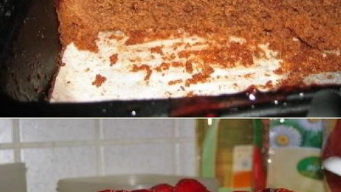 шоколадные пирожные с клубникой в желе