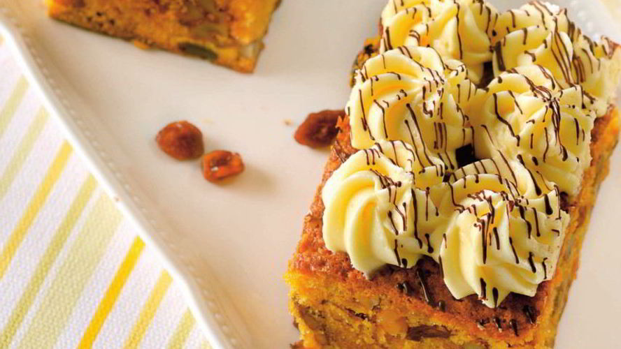 Рецепт тыквенных пирожных с сырно-шоколадным кремом