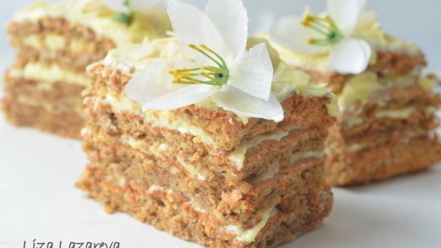 Рецепт воздушного миндального пирожного с ванильным ароматом