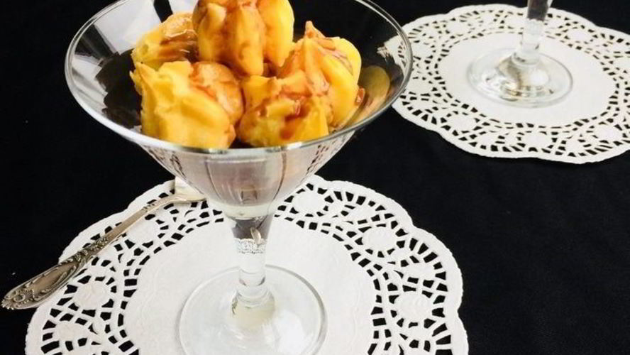 Рецепт заварных пирожных с кремом и шоколадным соусом