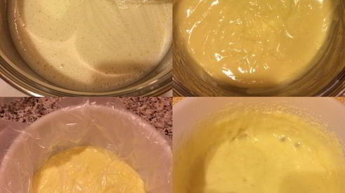 заварные пирожные с кремом и шоколадным соусом