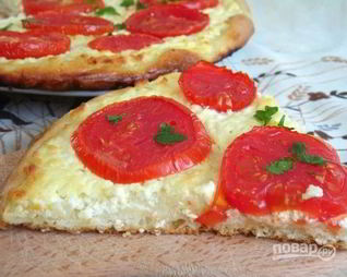 Деревенская пицца с творогом