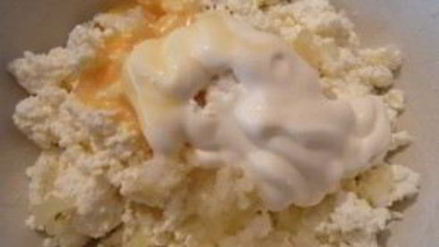 деревенская пицца с творогом