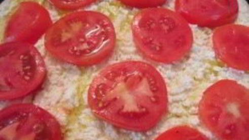 деревенская пицца с творогом