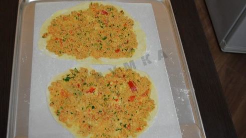 домашний турецкий лахмаджун пицца с фаршем