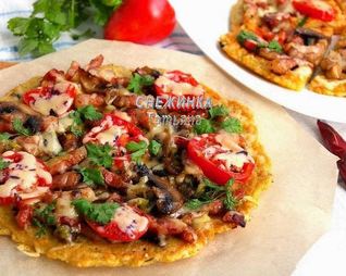 Картофельная пицца на сковороде