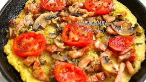 картофельная пицца на сковороде