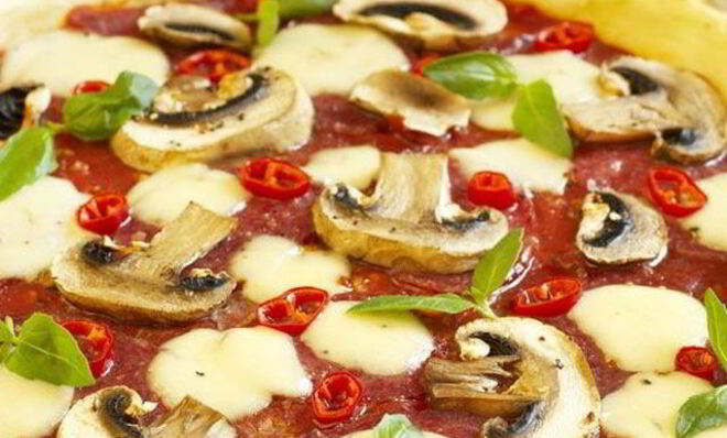 Картофельная пицца с салями