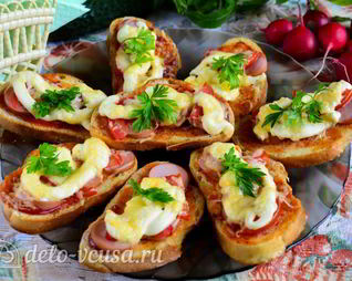 Ленивая пицца из батона