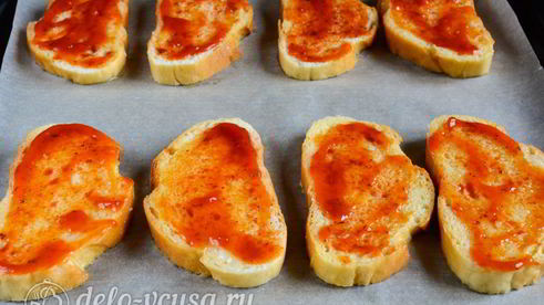 ленивая пицца из батона