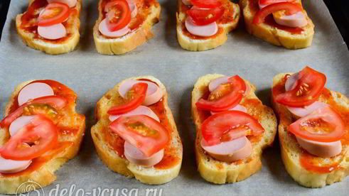 ленивая пицца из батона