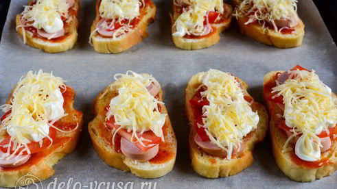 ленивая пицца из батона