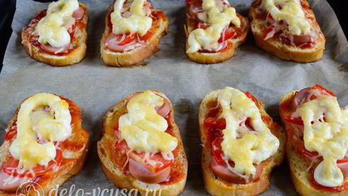 ленивая пицца из батона