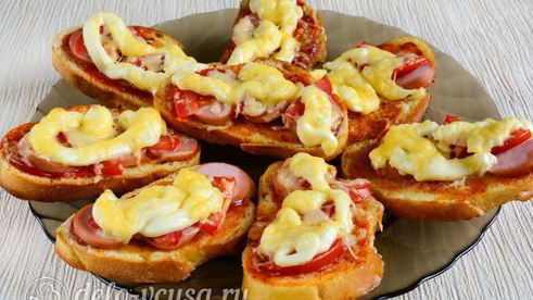 ленивая пицца из батона