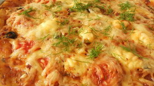 пицца ассорти с перепелиными яйцами