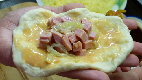 пицца булочка