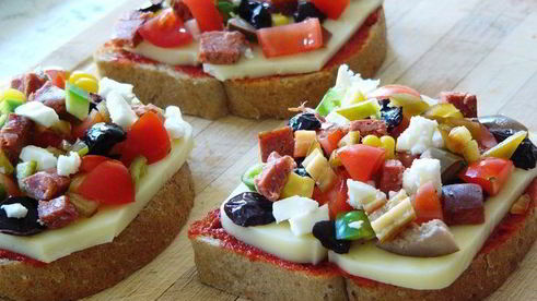 пицца из черствого хлеба