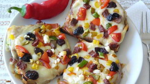 пицца из черствого хлеба