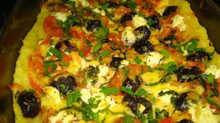 Рецепт пиццы из картофеля с оливками