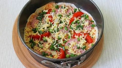 пицца из лаваша в духовке