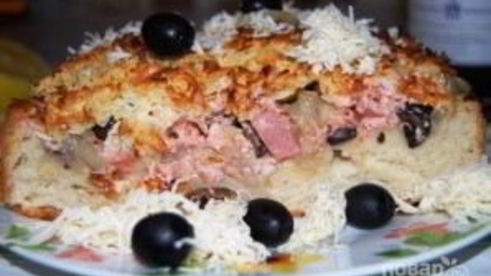 пицца из пирожкового теста