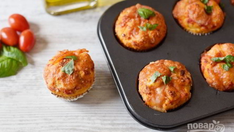 Рецепт пиццы-маффинов