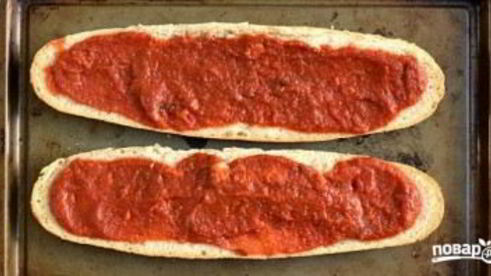 пицца на батоне в духовке