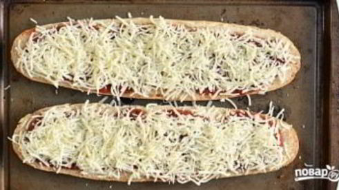 пицца на батоне в духовке