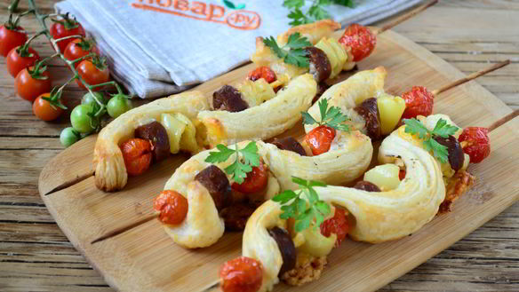 Рецепт Пиццы на шпажках в духовке