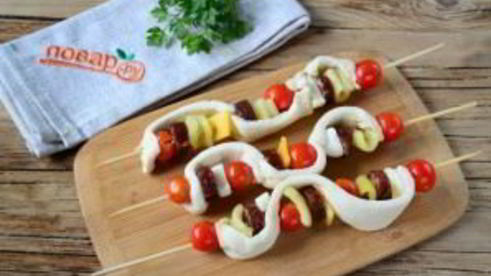 пицца на шпажках в духовке