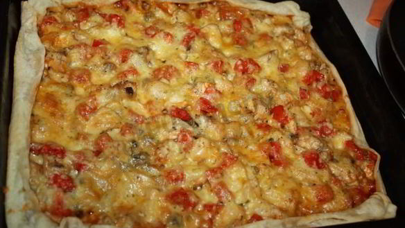 Рецепт Пиццы на слоеном тесте