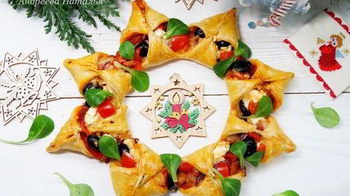 пицца рождественский венок