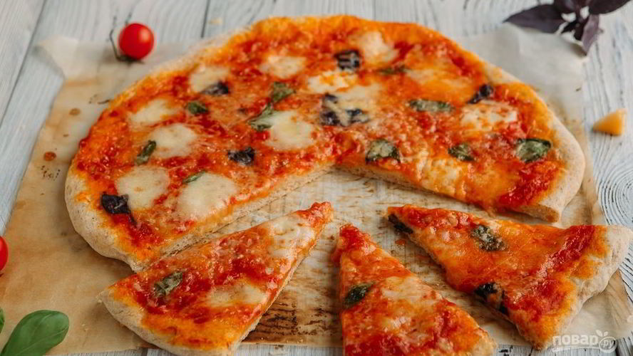 Рецепт пиццы с бозиликом