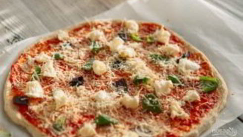 пицца с бозиликом