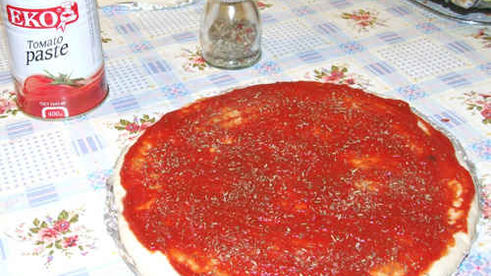 пицца с креветками