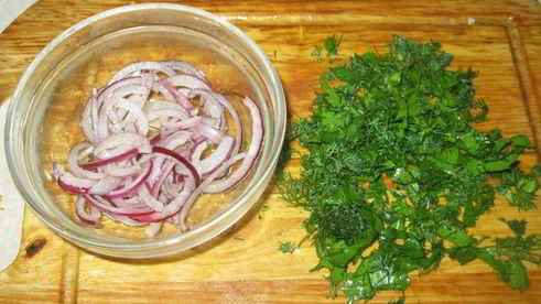 пицца с маринованным мясом