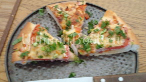 Рецепт Пиццы с овощами и сыровяленым мясом