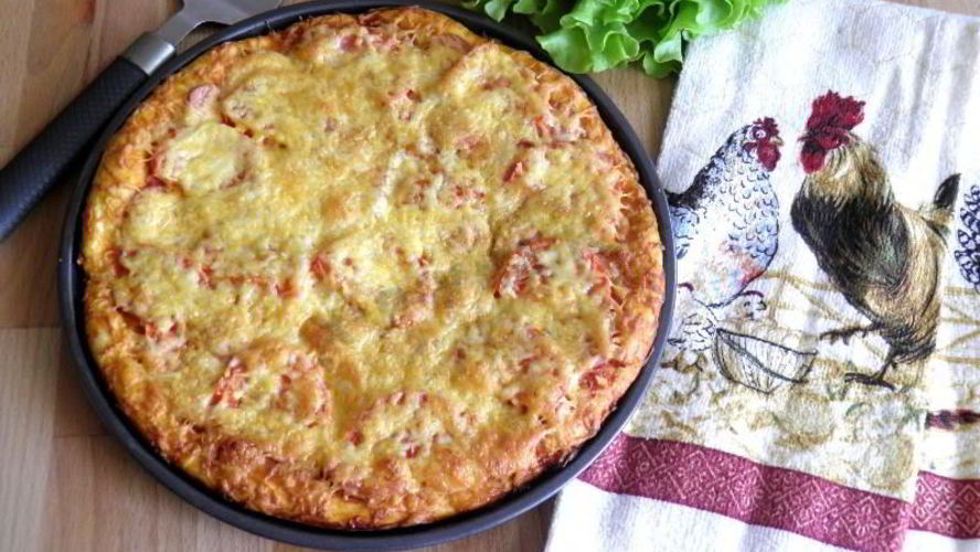 Рецепт пиццы с сосисками и сыром