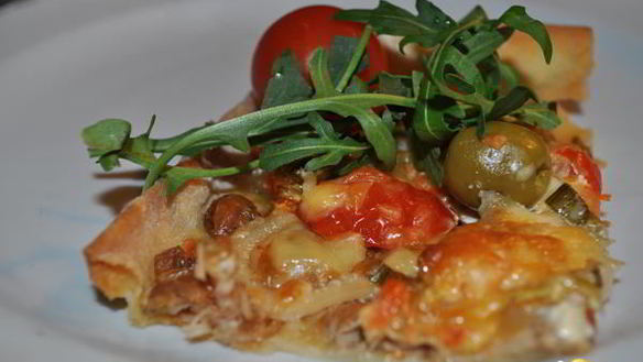 Рецепт Пиццы с тунцом и кальмарами