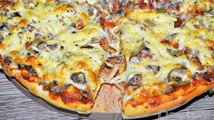 Рецепт пиццы с тунцом