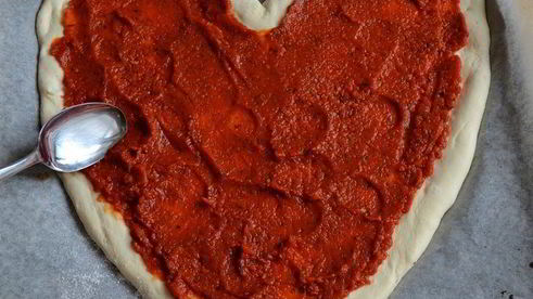 пицца сердце