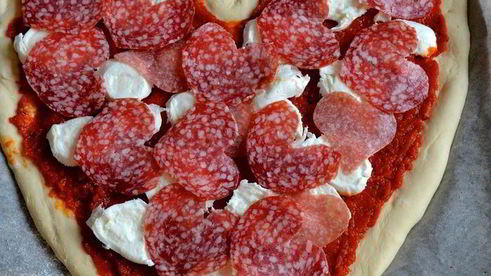 пицца сердце