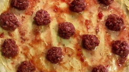 пицца весна с мясными шариками