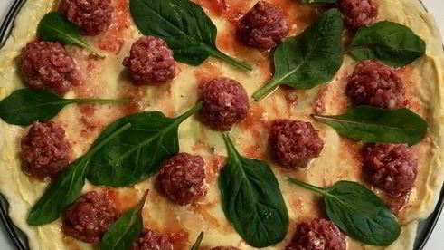 пицца весна с мясными шариками