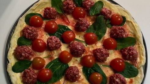 пицца весна с мясными шариками