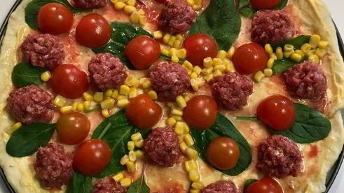 пицца весна с мясными шариками