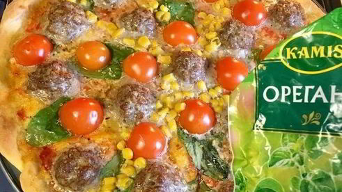 пицца весна с мясными шариками