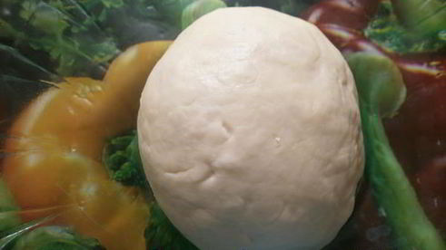 постная пицца с картофелем и грибами