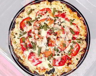 Творожная пицца с грибами