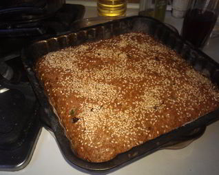 Коврижка постная фруктово-ореховая